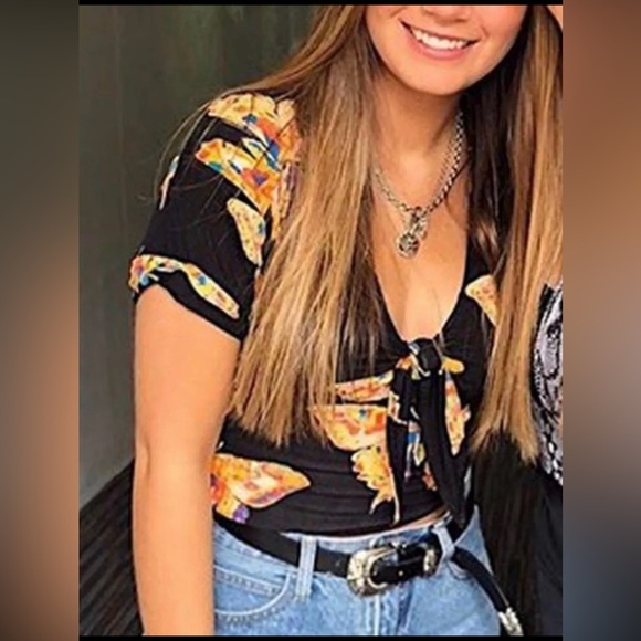 Free People butterfly crop top, size L‎ - Picture 3 of 13